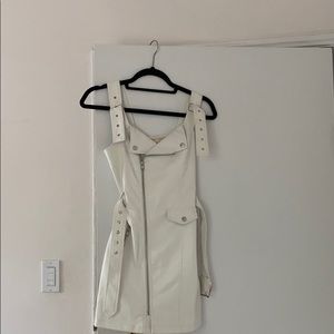 Leather mini dress